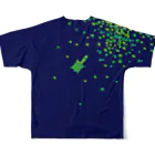 cuuyabowのムササビ in 新緑 フルグラフィックTシャツの背面