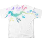 栗坊屋のリーフィーシードラゴン All-Over Print T-Shirt :back