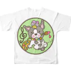 GORGO♡のゴルゴ♡LOGO♡ フルグラフィックTシャツの背面