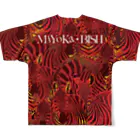 MiYoKa-BISHのRed Zebra by MiYoKa-BISH フルグラフィックTシャツの背面