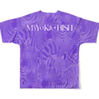 MiYoKa-BISHのPurple Zebra by MiYoKa-BISH フルグラフィックTシャツの背面