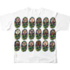 Talow Design のRainbow Minomushi Full Members フルグラフィックTシャツの背面