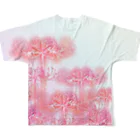 綾錦工房 りこりすの曼珠沙華 - 朧 【黄昏】 All-Over Print T-Shirt :back