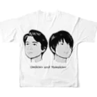 るかるかパラダイスのUmihiko & Yamahiko フルグラフィックTシャツの背面