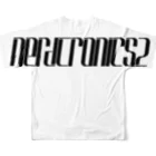 otogrooveのnerdtronics2:バックプリントロゴ(White) All-Over Print T-Shirt :back
