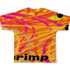  Designed by bikersのshrimp フルグラフィックTシャツの背面