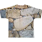 Pugotの国宝・姫路城の石垣 All-Over Print T-Shirt :back