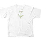 rilybiiの虹色 Tulip フルグラフィックTシャツの背面