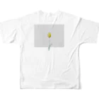 rilybiiのLemon Tulip × Greige × Logo All-Over Print T-Shirt :back