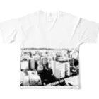 Honeycom.bearの梟と街 All-Over Print T-Shirt :back