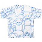 blue-basesの線描きチワマル All-Over Print T-Shirt :back