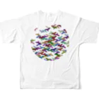 SAKURAMEDERUの群鳥フルグラフィック All-Over Print T-Shirt :back