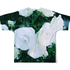 flowerの白薔薇1 フルグラフィックTシャツの背面