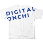 DIGITAL ONCHI 公式ストアのDIGITAL ONCHI BLUE（BIG斜め） フルグラフィックTシャツの背面