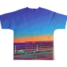 わらしゃんどの夕暮れ All-Over Print T-Shirt :back