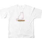 SAKURAMEDERUの猫フルグラフィックF All-Over Print T-Shirt :back