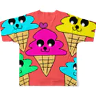 Future Starry Skyのソフトクリーム🍦 フルグラフィックTシャツの背面