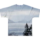 推しのある人生をの支笏湖の冬20230114 7:5 フルグラフィックTシャツの背面