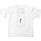 rilybiiのlogo flame × tulip flame フルグラフィックTシャツの背面