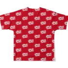 MeltedButterのREDフルグラフィック UNCLE JOHN All-Over Print T-Shirt :back