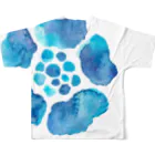 Good day Good day yeah!!!の水面の花 All-Over Print T-Shirt :back