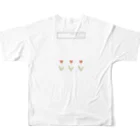rilybiiのLogo  Flame × Three Orange Tulip フルグラフィックTシャツの背面