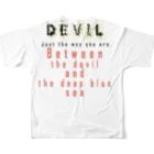 PALA's SHOP　cool、シュール、古風、和風、のDEVIL　「Just the way you are .」 フルグラフィックTシャツの背面