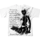 ダイビングタイガーのフリーダイバーBK All-Over Print T-Shirt :back