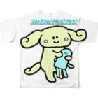  #satisfyingのMIMIQURU ミミキュル フルグラフィックTシャツの背面