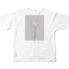 rilybiiのsakura tulip , kusumi pink . フルグラフィックTシャツの背面