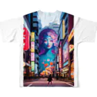 眺街【tiaojie】のvirtual ginza フルグラフィックTシャツの背面