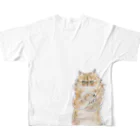 トコロコムギのおねだりにゃんこ All-Over Print T-Shirt :back