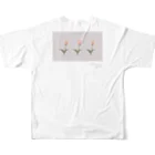 rilybiiのSakura Milk Tea , Skura Momo three Tulip . All-Over Print T-Shirt :back