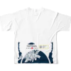 書浪人善隆・硯の復刻シリーズ「オキナワカブトムシ」 All-Over Print T-Shirt :back