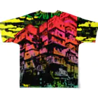 中華呪術堂（チャイナマジックホール）のﾌﾙｸﾞﾗﾌｨｯｸT・九龍混沌倶楽部 All-Over Print T-Shirt :back