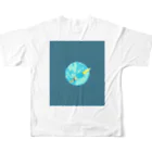 REIWAの宇宙(裏面デザインあり) フルグラフィックTシャツの背面