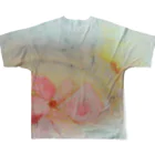 Mitsukoの水面に浮かぶ花 All-Over Print T-Shirt :back