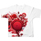 AliceDesignLab.のRed Design  All-Over Print T-Shirt :back