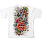 studio momoのFlamboyant flowers フルグラフィックTシャツの背面