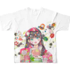 紅乃谷　安那の金澤小町「響」 All-Over Print T-Shirt :back