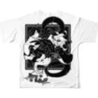 狐火箱のNADU×KURO(淡色地向け) All-Over Print T-Shirt :back