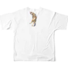 やまねこにゃのキジトラ妹ヘソ天 All-Over Print T-Shirt :back