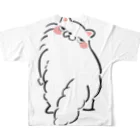 ふんわり本舗のしろねこ フルグラフィックTシャツの背面