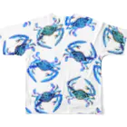 segasworksのガザミ散らし（白） All-Over Print T-Shirt :back