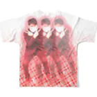 巨谷園(メガタニエン)の箱ちゃんフルグラフィックTシャツ All-Over Print T-Shirt :back