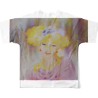 Happy Circusのハッピークラウン3・woman All-Over Print T-Shirt :back