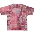 tailor P-cafe by HNPeerのORIコラージュPRINT -pink All-Over Print T-Shirt :back