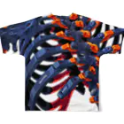 REDTAILのNEW_強化骨格：Enhanced skeleton All-Over Print T-Shirt :back