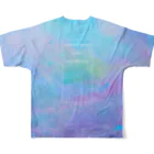 tailor P-cafe by HNPeerの夏の気持ち-blue All-Over Print T-Shirt :back