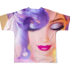 💖宇宙整体♪🌈♪こころからだチャンネル♪💖のuniversal princess Éléna All-Over Print T-Shirt :back